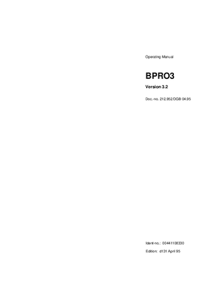 BPRO3 V3.2 Operating Manual (GB)