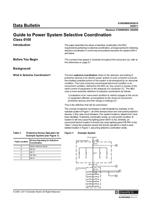 Guide to Power System Selective Coordination 600 V and Below