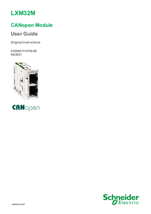 VW3A36.. - LXM32M CANopen module Fieldbus, User Manual