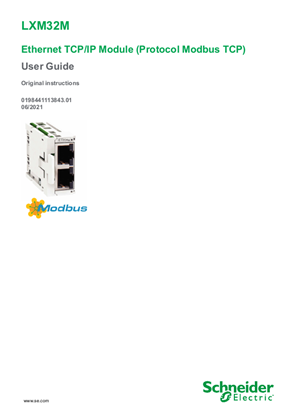 VW3A3616 - LXM32M Ethernet TCP/IP Module (Protocol Modbus-TCP), User Guide