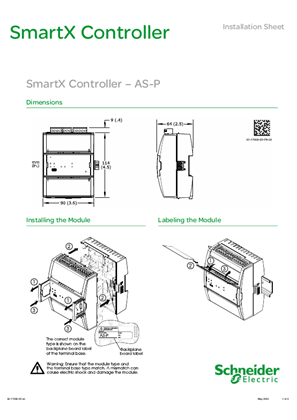 SmartX Controller – AS-P Installation Sheet