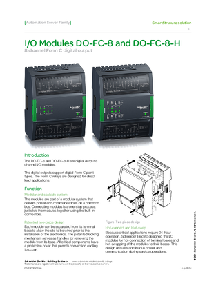I/O Modules DO-FC-8 and DO-FC-8-H 8 channel Form C digital output