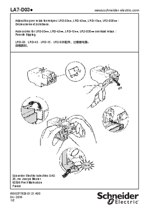 LA7-D03. Remote tripping for overload relays