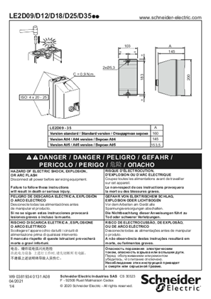 LE2D.. D.O.L. starters, reversing - Instruction Sheet