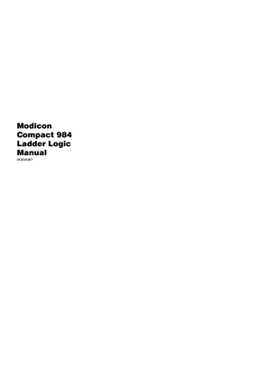Ladder Logic, Compact 984 (Version 1.0)