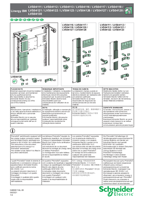 160 to 630A Powerclip busbars - Instruction Sheet