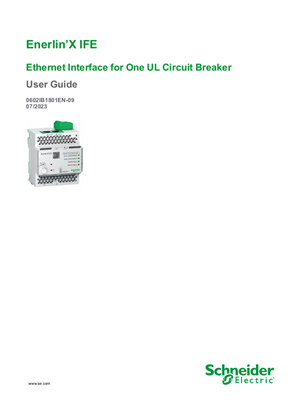 Enerlin’X IFE Ethernet Interface for One UL Circuit Breaker User Guide
