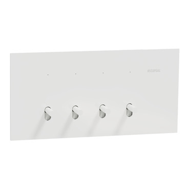 Clipsal Solis T Series, Flush Switch, Horizontal Mount, 4 Gang, 230V-240V, 10AX 1-Way/2-Way