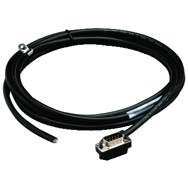 Kábel, Modbus Plus, 1 x SUB-D9 / szabad vezetékvég, 2,4m 990NAD21110