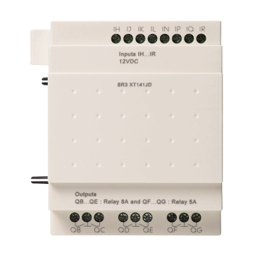 Discrete I/O extension modules 14 I/O  (12 VDC) (front face)