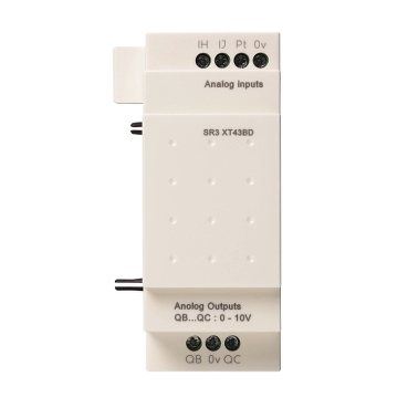 Analogue I/O extension modules 4 I/O (front face)