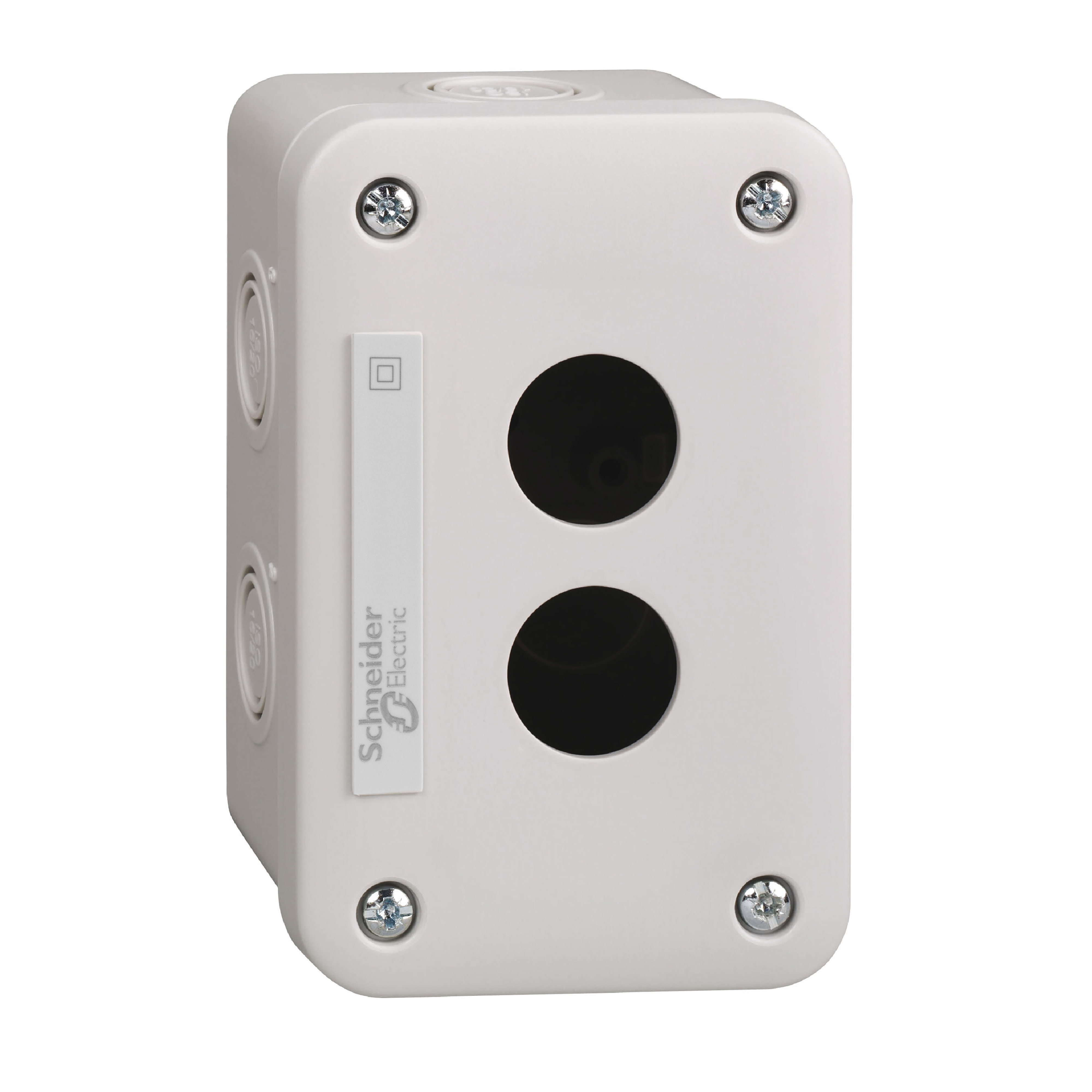 Empty control station, Harmony XALE, plastic, light grey, 2 cut outs, for Harmony XB7