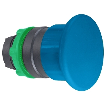 Harmony XB5, Head For Non Illuminated Pushbutton, Plastic, Blue, Mushroom 40mm, 22mm, Spring Return