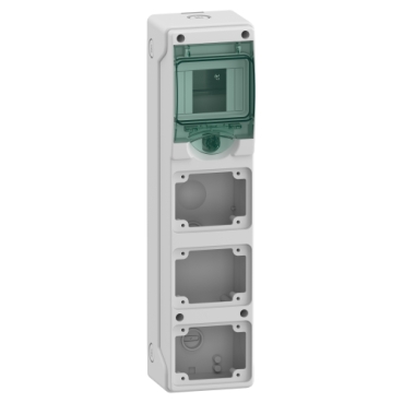 MUREVA (Kaedra) Mini elosztó, átlátszó ajtó, 1x4 modul+3 nyílás 13177