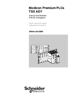 TSXAEY414/420/800/810/1600/1614 Analog input modules, Quick reference guide
