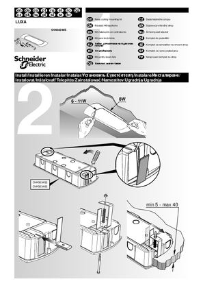 False Ceiling Kit - LUXA OVA50348E Installation guide