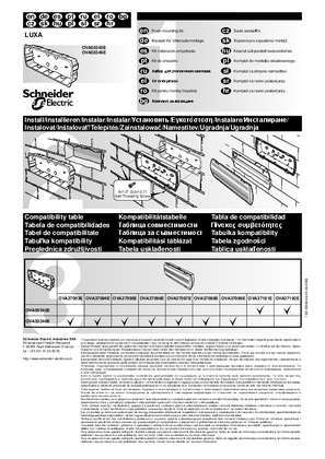 Flush mounting kit LUXA OVA50345E, OVA50346E Installation guide