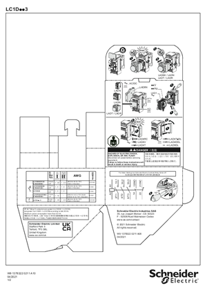 LC1D 9 to 32 A AC/DC contactors with spring terminals - Instruction Sheet