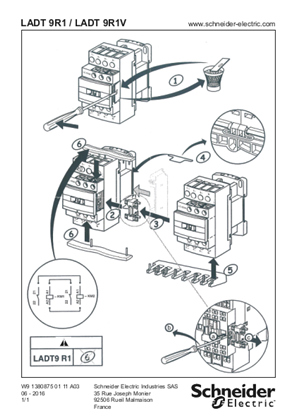 LADT 9R1 / LADT 9R1V Connection kit for 3-pole reversing contactors up to 18.5 kW