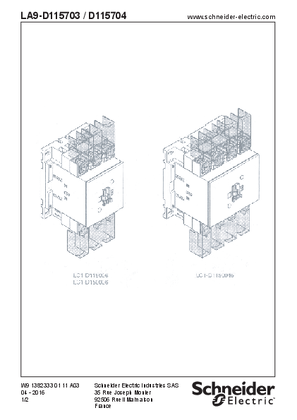 LA5 D115703/D115704 Terminal covers for LC1 D115 contactors