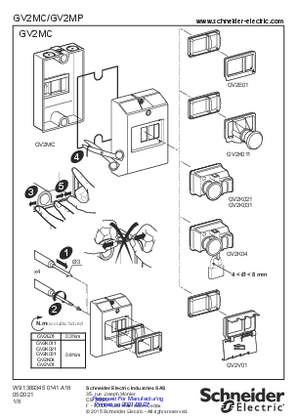 Instruction sheet - GV2 MC/MP Enclosures and accessories - Instruction Sheet