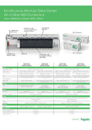 14-90KW All-In-One Container, Quick Reference Sheet