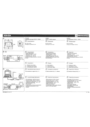 XGSZ24 RS232 - RS485 Adapter, Instruction Sheet
