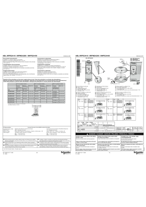 ABL8RP.../WP...Regulated swich mode power supplies Phaseo Universal, Instruction Sheet (EN)