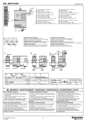 ABL8BUF...Buffer module Phaseo Universal, Instruction Sheet (EN)
