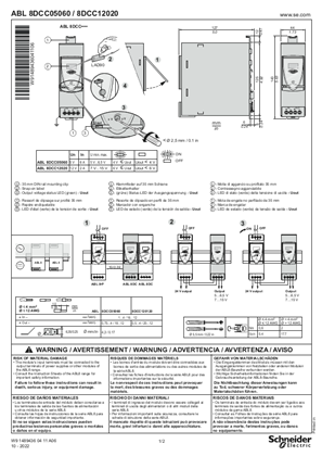 ABL8DCC...DC/DC converters Phaseo Universal, Instruction Sheet