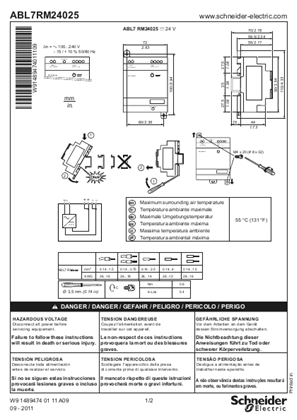 ABL7RM... Switch mode modular power supplies, Instruction Sheet