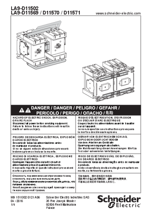 LA9 D115.. Separates components for assembling reversing contactors LC2 D115 D150