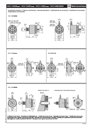 XCC1406... / XCCHM2A30M Incremental encoders, Instruction Sheet