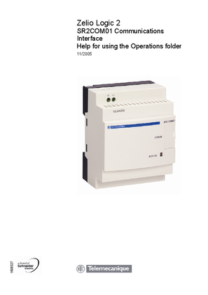 SR2COM01 Communications Interface, Help for using the Operations folder