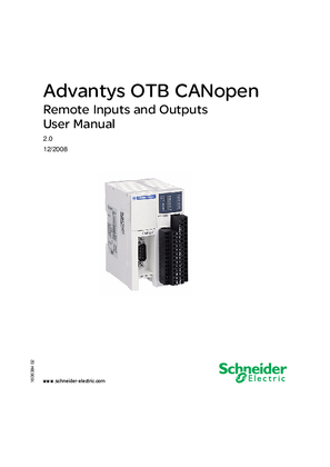 Advantys OTB CANopen Remote Inputs/Outputs, User Manual