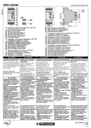 RM35LM33MW Liquid level control by resistive probes, Instruction Sheet