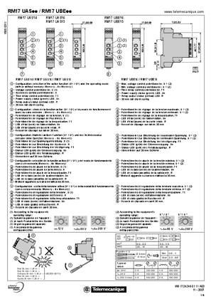 RM17 UAS.../UBE...  Voltage control, single-phase and d.c., self-powered, Instruction Sheet