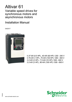 ATV61 Installation Manual  0,37-90 kW