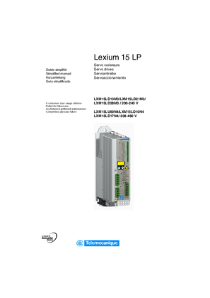 Lexium 15 LP Simplified manual
