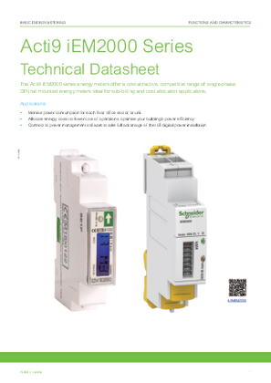 Acti9 iEM2000 Technical Datasheet