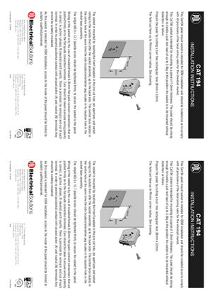 General wiring accessories installation and operating instructions for 194 panel mount socket