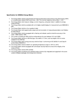 iEM205x Short Specification