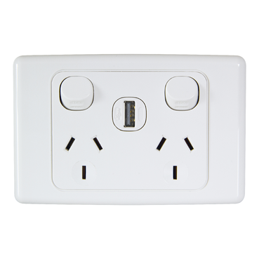 2000 Series Twin Power Outlet With 1 X 30USBCM
