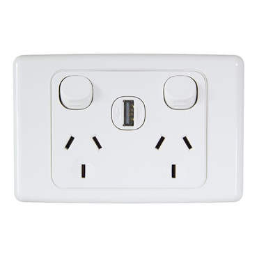 2000 Series, Power Outlet, Twin With 1 X 30USBAM