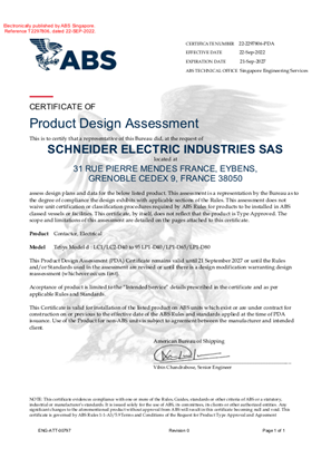 Marine_Certificate_TeSys D_LC1D40-65&LC2D40-65&LC1D80-95&LC2D80-95