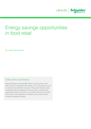 Energy savings opportunities in food retail