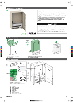 Meterbox, 21 Module switchboard with Meter Isolation link (suitable for temporary supply requirement as per AS/NZS3012)