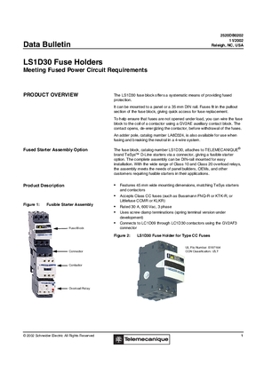 LS1D30 Fuse Holders Data Bulletin