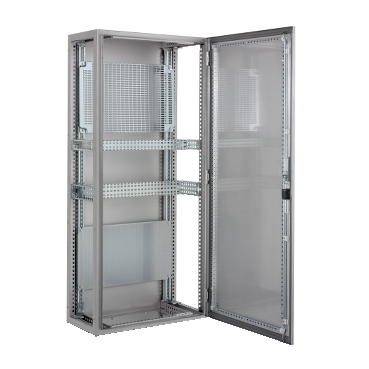 Stainless-steel floor-standing configurable enclosures