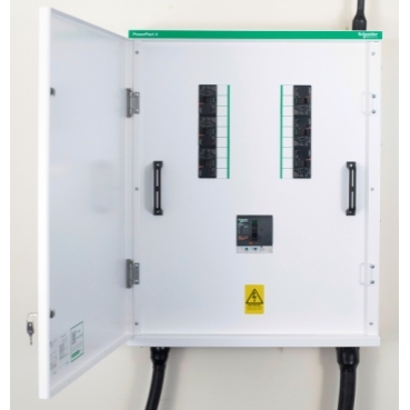 PowerPact 4 Powerboard Schneider Electric Panelboards rated up to 250A, for use with ComPact NSXm as outgoing devices